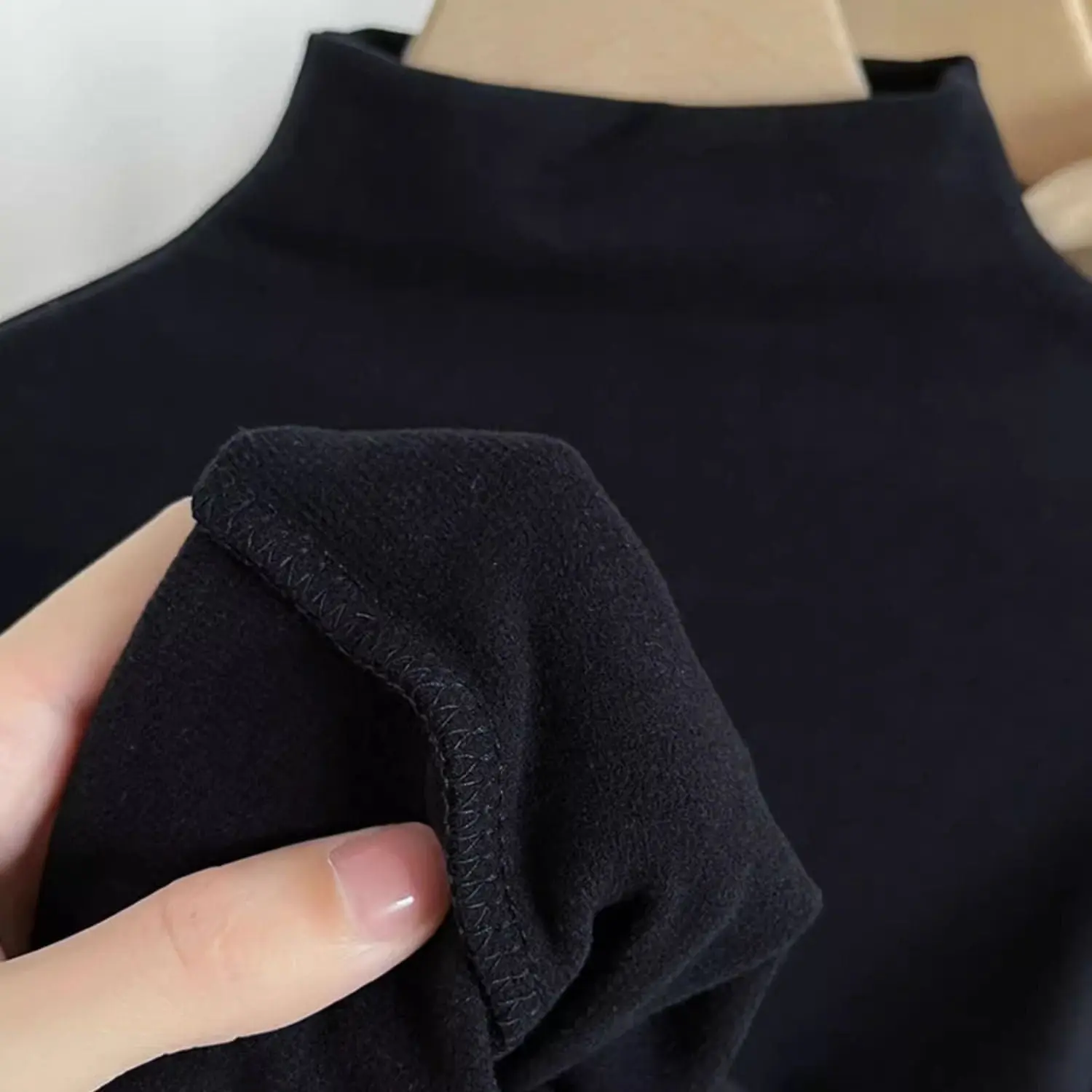 Autumn and winter half turtleneck bottoming shirt - Image 3