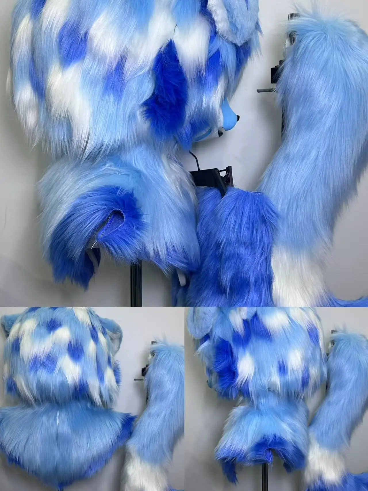 Blue Star Puppy Kemono Head Fursuit (Gift Handpaws+Tail) - Image 3