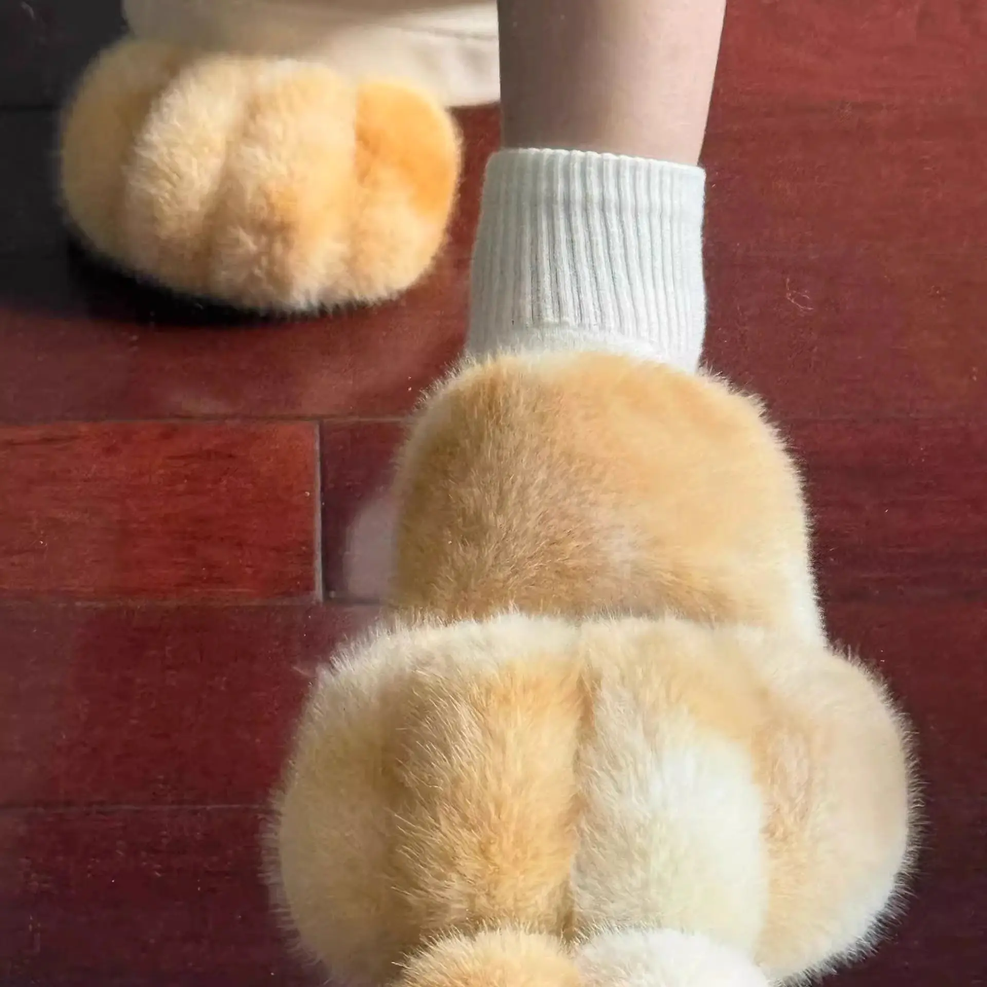 Cat paw shoes winter fleece-lined slippers - Image 4