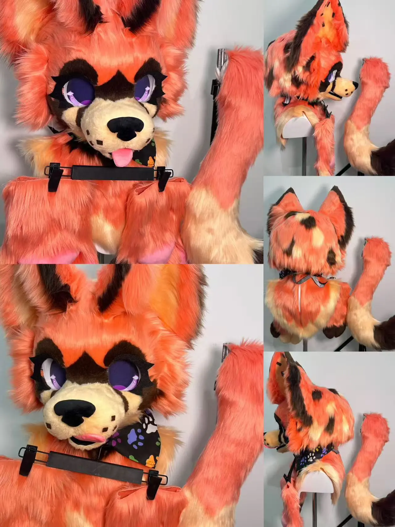 Chocolate Pumpkin Pie Puppy Toony Head Fursuit (Gift Handpaws+Tail) - Image 3