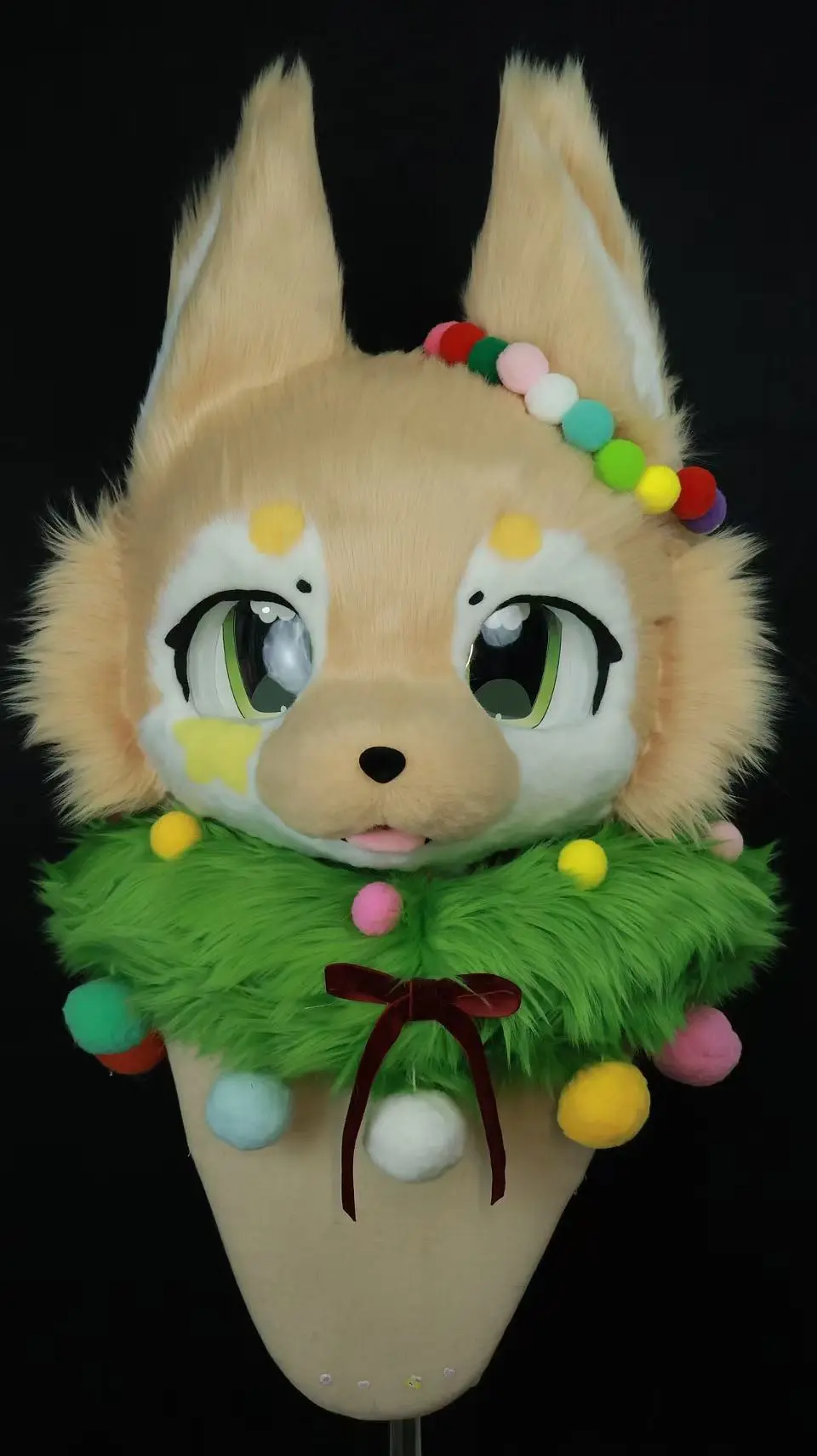 Christmas Kitten Kemono Fursuit Head - Image 4