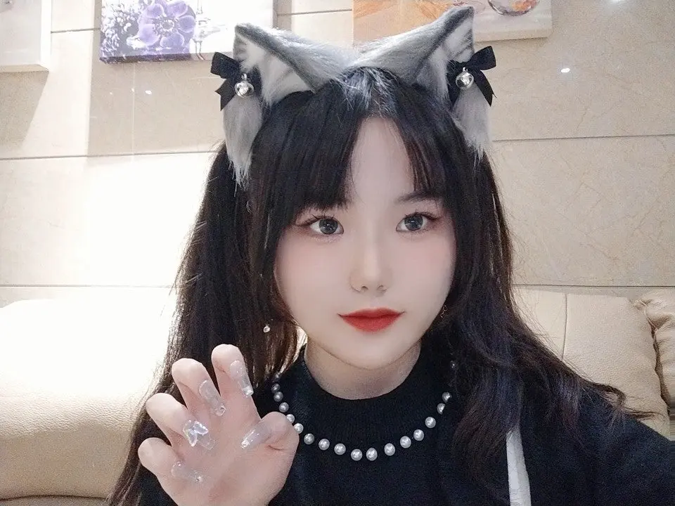 Cosplay animal ears handmade orange cat ears tiger stripes ears - Image 5