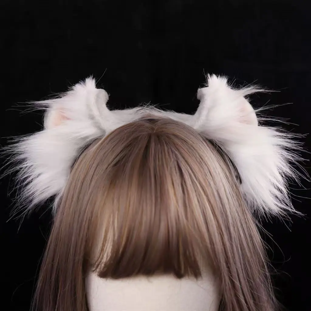 【Curly Curl Cat】Silver-gray Curly Curl Cat Headband - Image 6