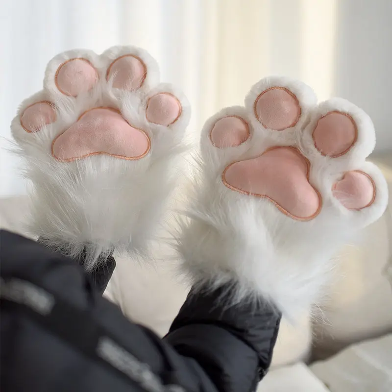 Cute cat paw thickened fursuit gloves and pads - Image 6