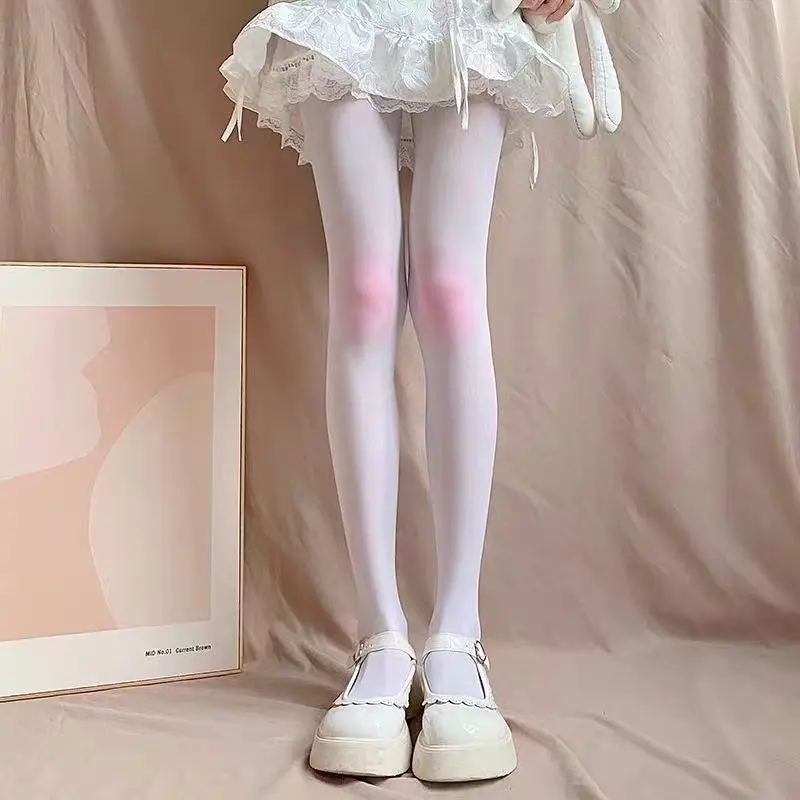 Cute Girl Blush White Stockings - Image 3