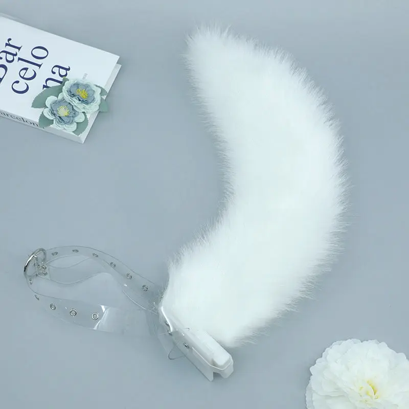 Fursuit automatic pure white tail cat ears - Image 4