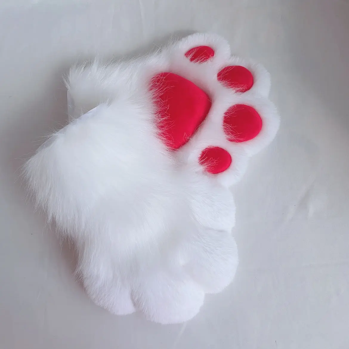 Fursuit Red and White Animal Claw Cat Claw Gloves - Image 4