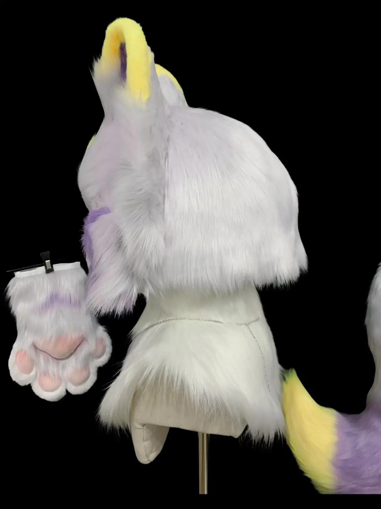 Grey Purple Wolf Kemono Head Fursuit (Gift Handpaws+Tail) - Image 4