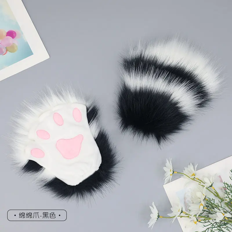 Japanese cute plush cat girl claws - Image 3