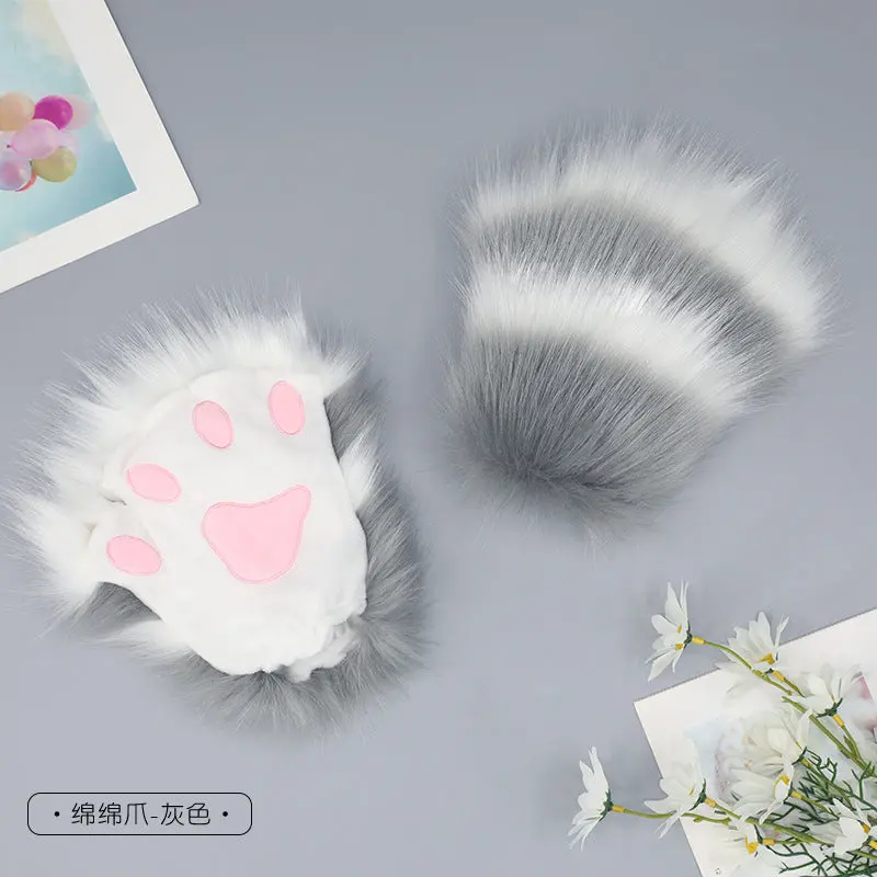 Japanese cute plush cat girl claws - Image 4