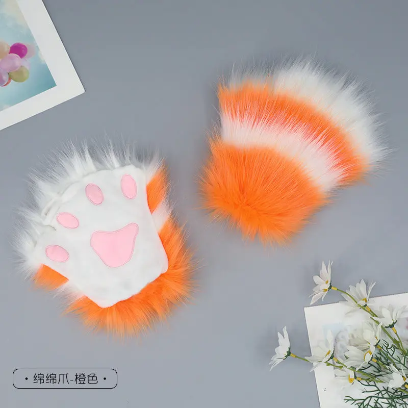 Japanese cute plush cat girl claws - Image 7