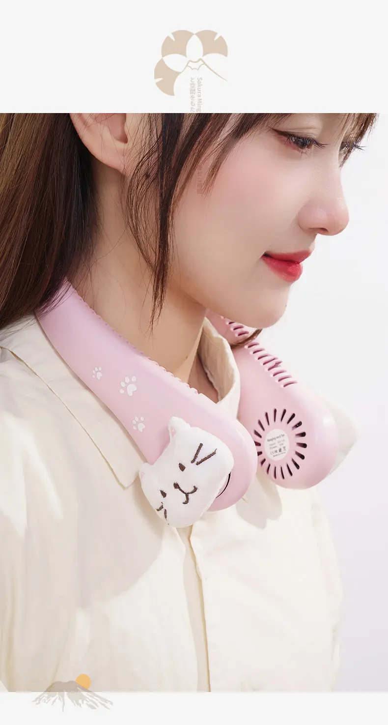 New style small fan for three-color cat hanging neck - Image 5