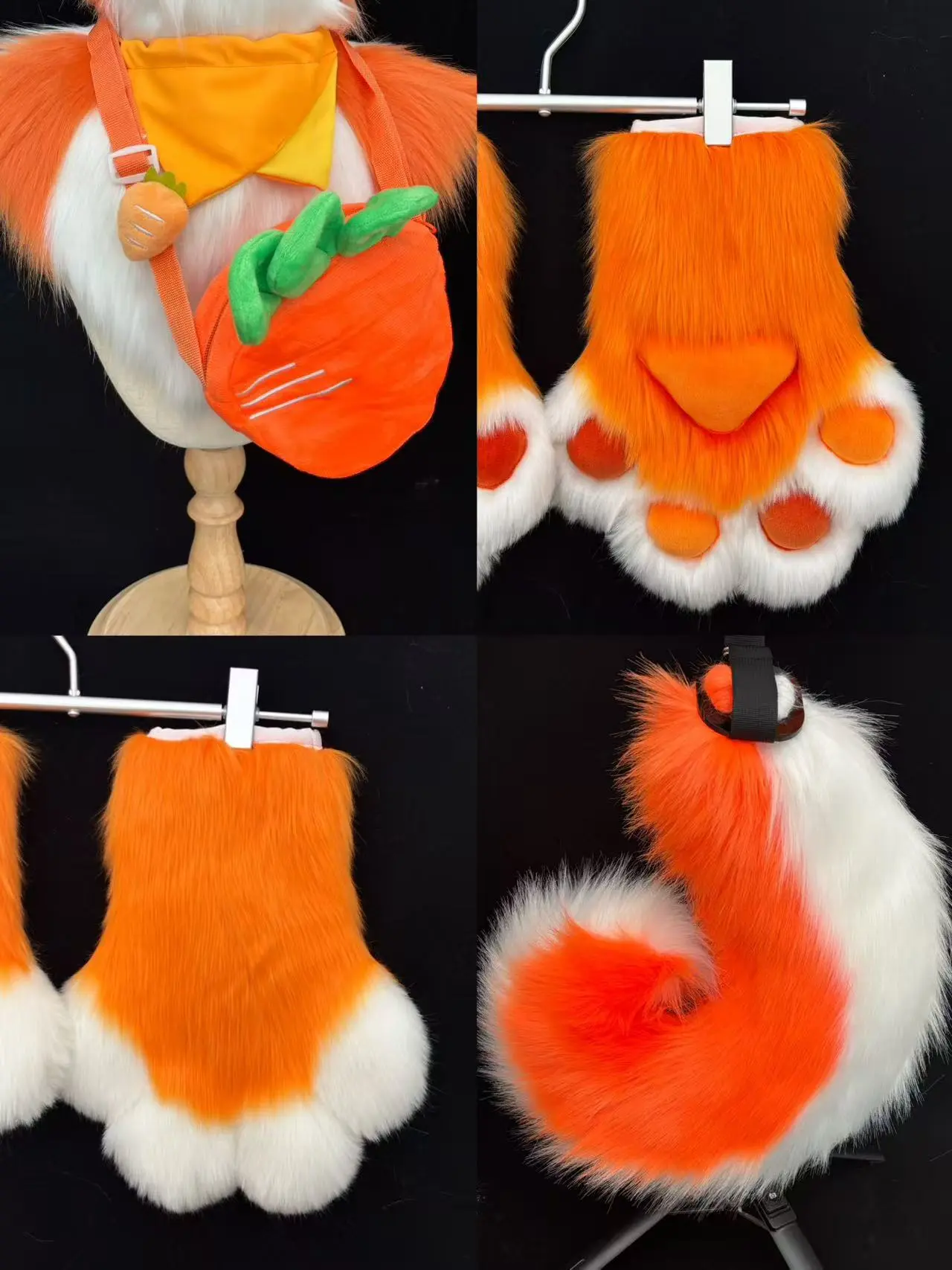 Orange Bunny Kemono Heas Fursuits (Gift Handpaws+Tail) - Image 4