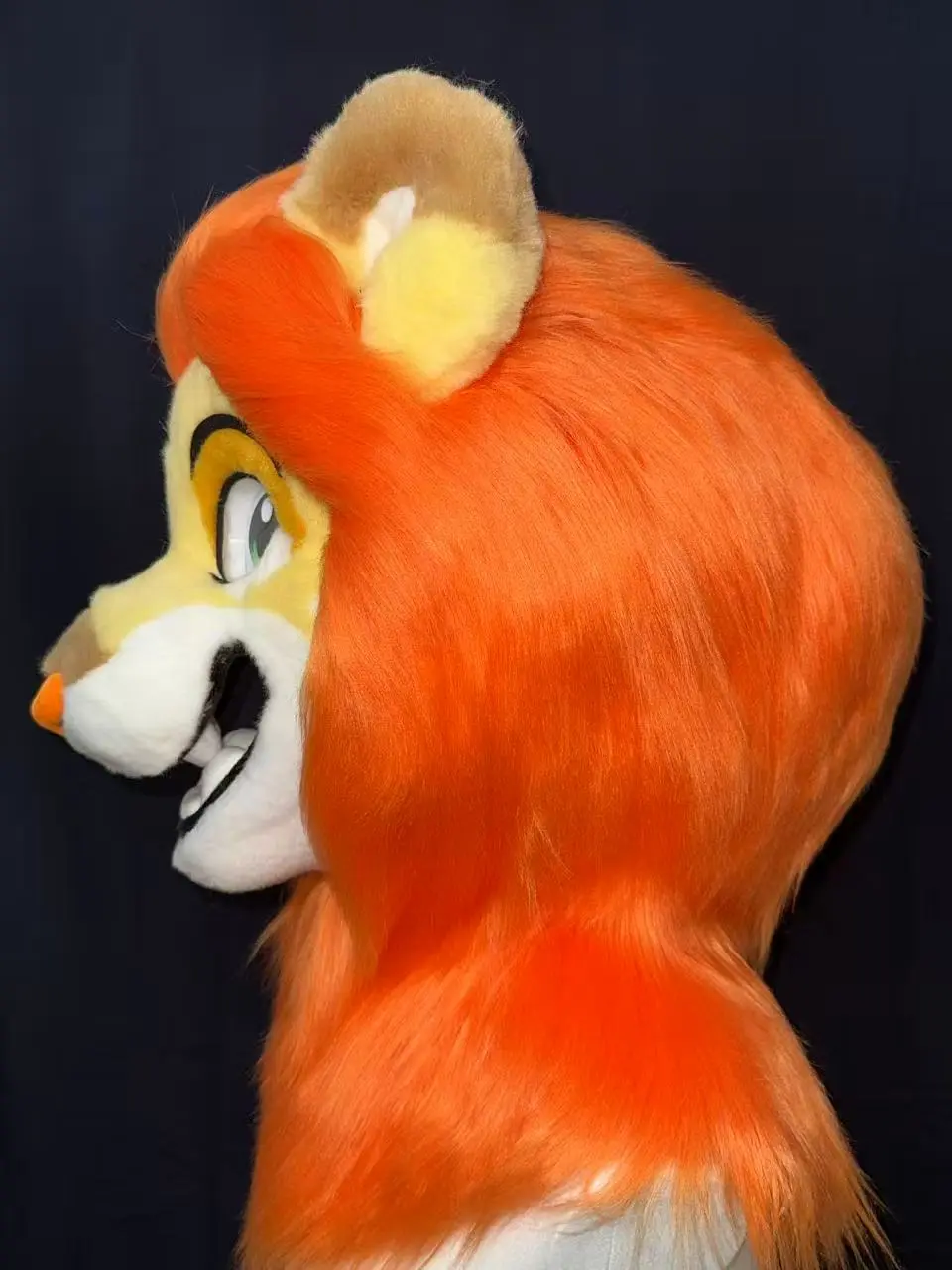 Orange Lion Toony Head Fursuit - Image 3