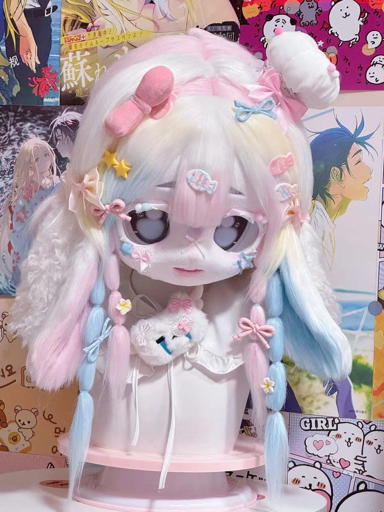 Pink Bunny Kig Head Fursuits - Image 3