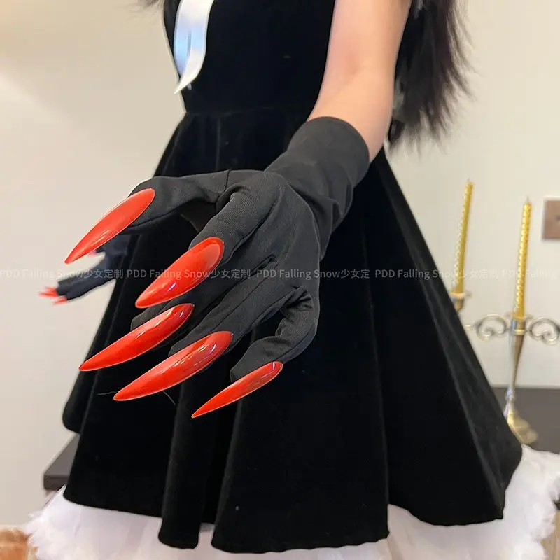 Punk Gothic Dark Halloween Nail Gloves - Image 7