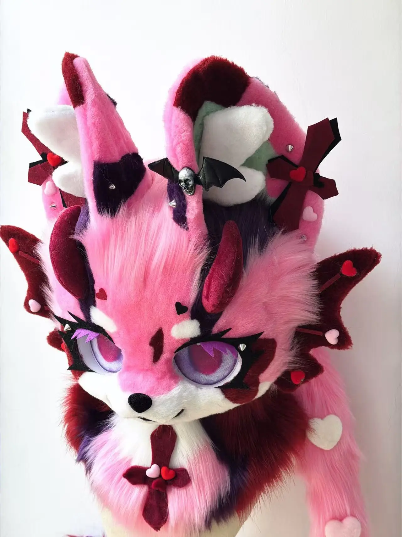 Red Cross Puppy Kemono Head Fursuit (Gift Handpaws+Tail) - Image 3
