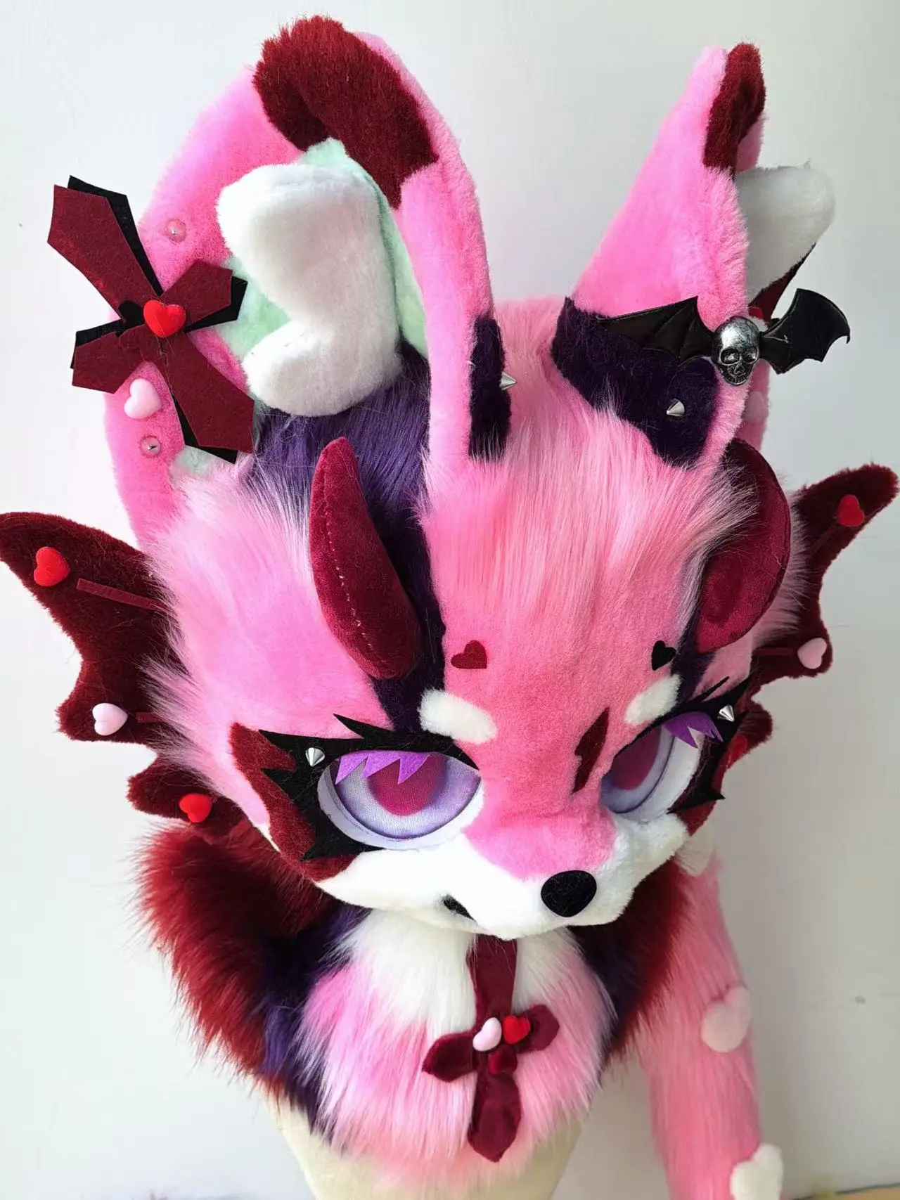 Red Cross Puppy Kemono Head Fursuit (Gift Handpaws+Tail) - Image 4
