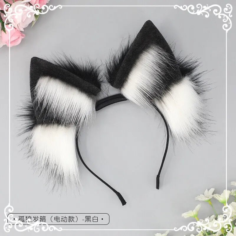 Simulated animal ears electric movable cat ears wolf fox ear headband rechargeable - Image 3