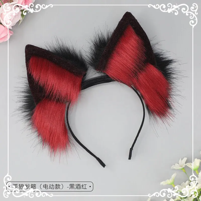 Simulated animal ears electric movable cat ears wolf fox ear headband rechargeable - Image 4