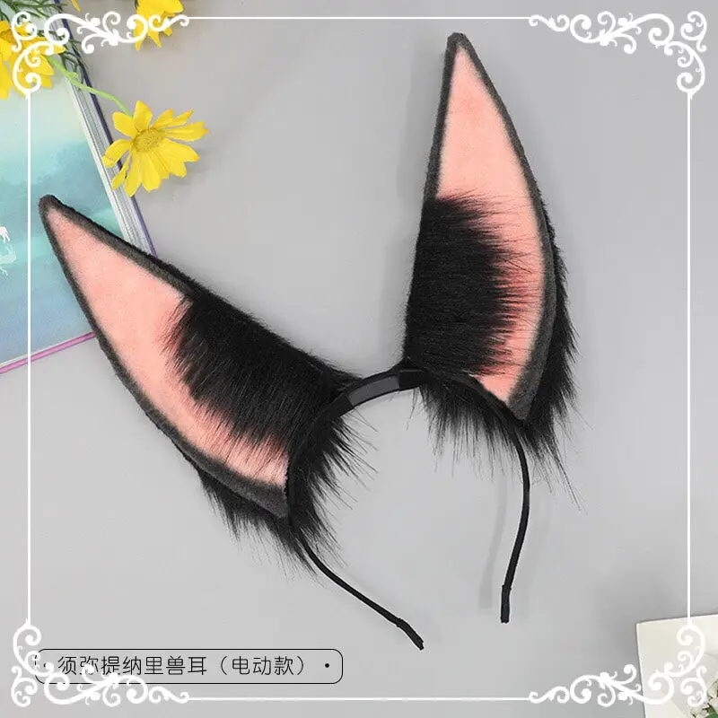 Simulated animal ears electric movable cat ears wolf fox ear headband rechargeable - Image 6