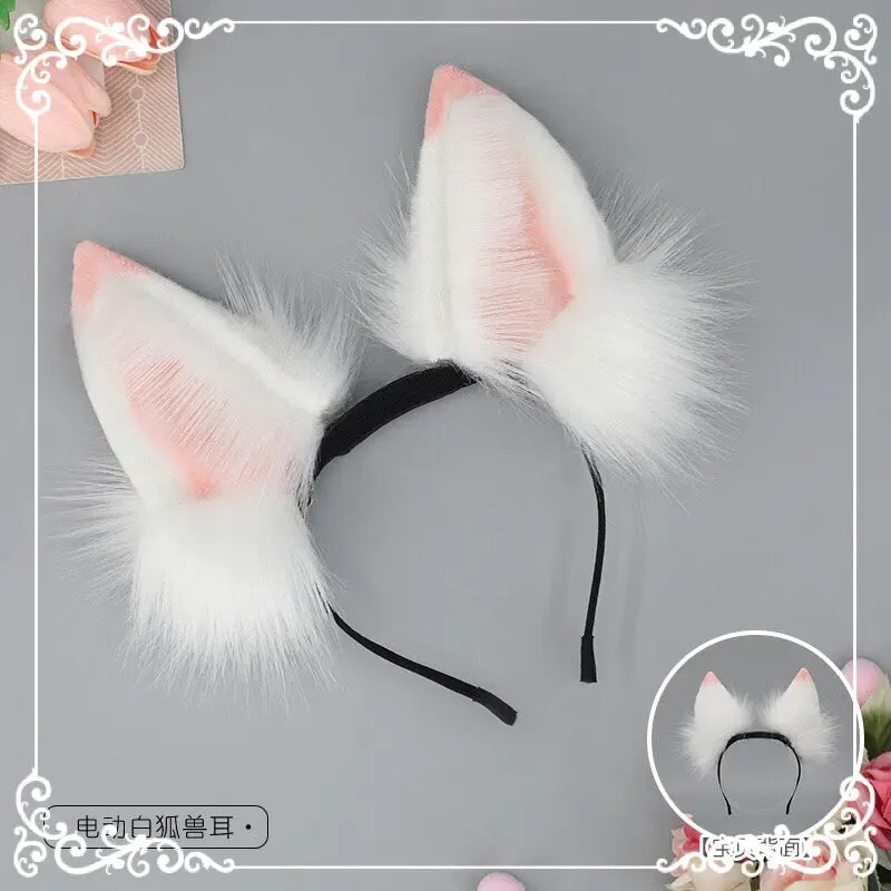 Simulated animal ears electric movable cat ears wolf fox ear headband rechargeable - Image 5