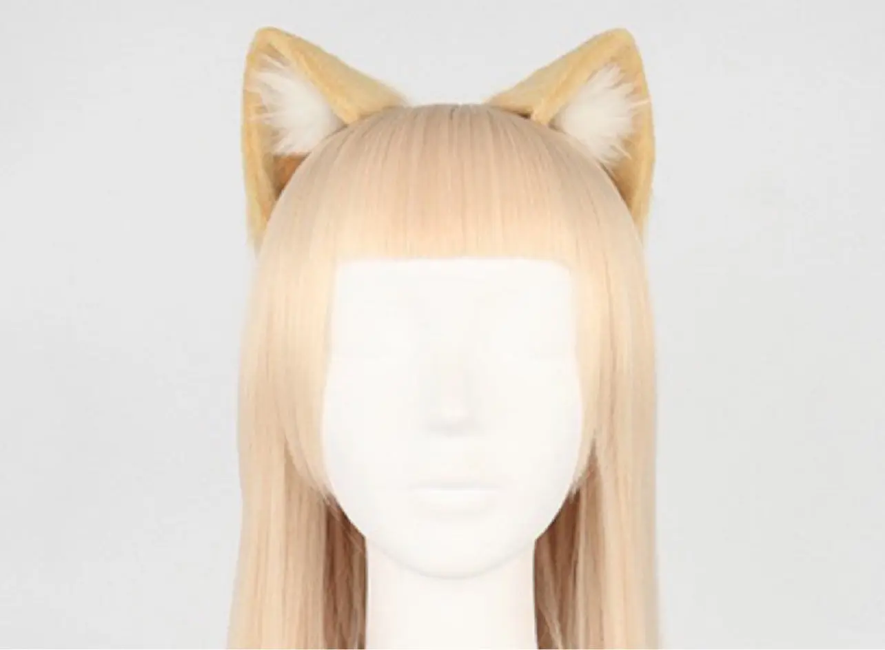 Soft girl pink and white cat ears cos - Image 7
