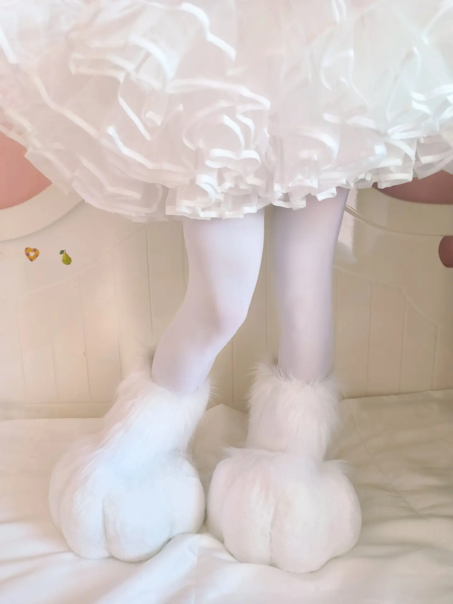 White Kitten Kig series animal suit animal feet lamb feet - Image 3