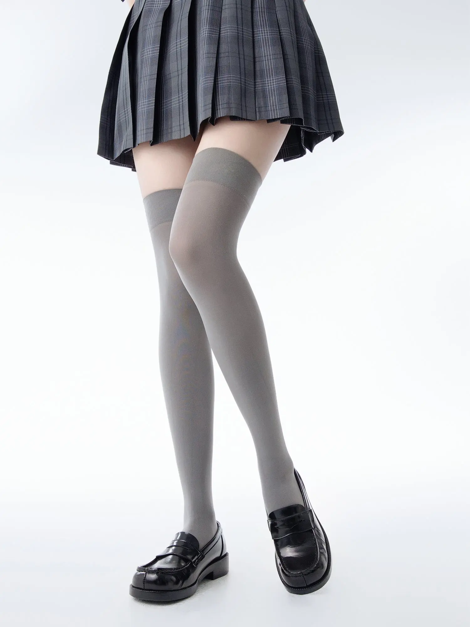 White silk knee socks spring and summer thin - Image 12