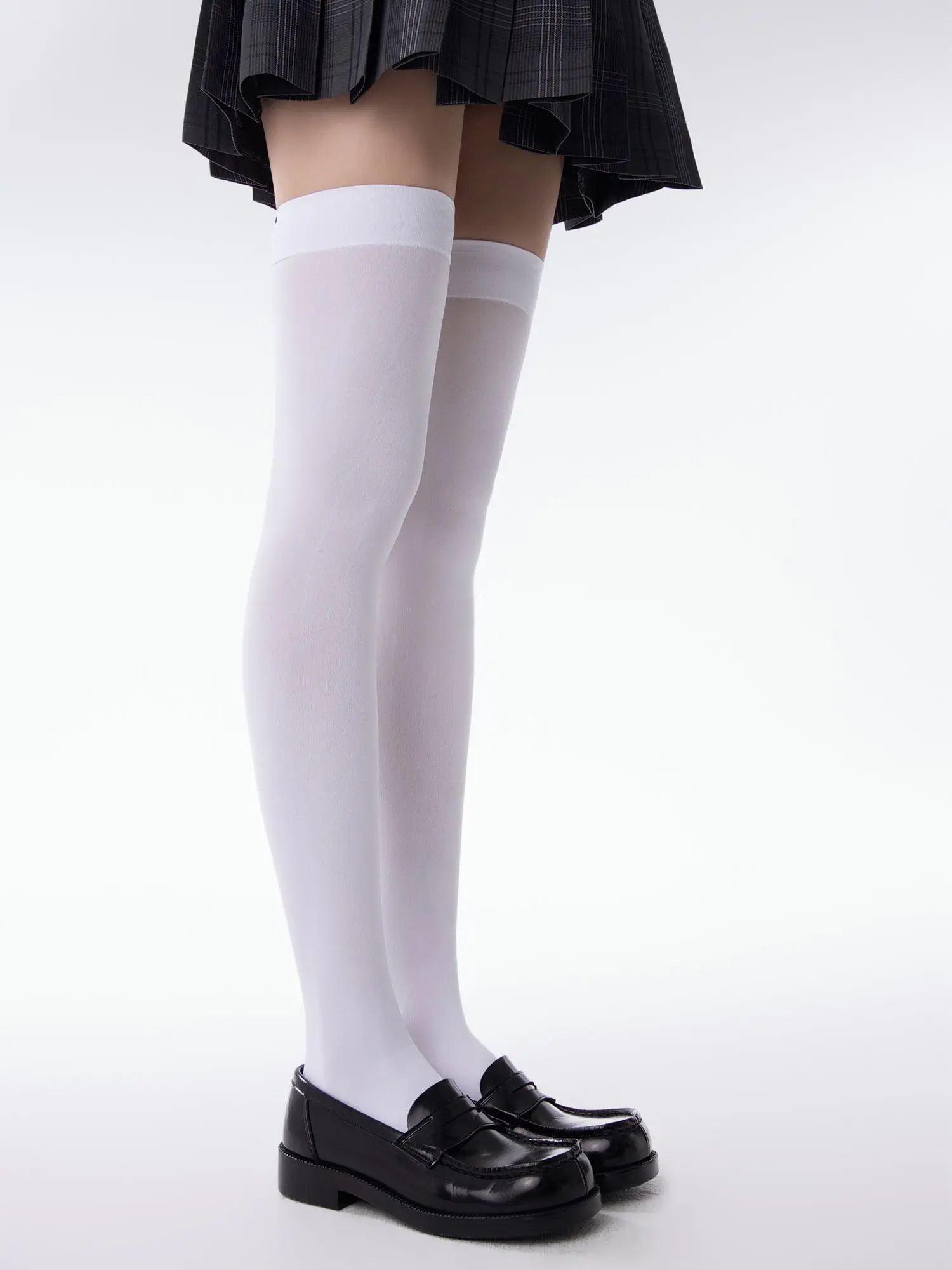 White silk knee socks spring and summer thin - Image 16