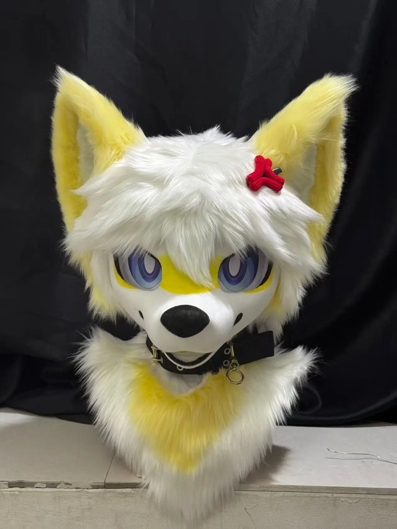 Yellow Wolf Kemono Head Fursuit - Image 4